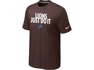 NFL Detroit Lions Just Do It Brown T-Shirt