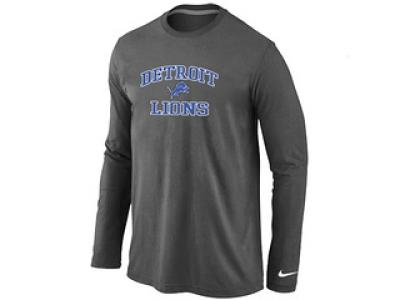 NEW Detroit Lions Heart & Soul Long Sleeve T-Shirt D.Grey