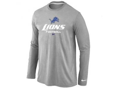 NEW Detroit Lions Critical Victory Long Sleeve T-Shirt Grey