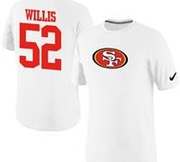 NEW San Francisco 49ers #52 Patrick Willis Name & Number NFL T-Shirt White