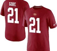 NEW San Francisco 49ers #21 Frank Gore Pride Name & Number NFL T-Shirt Red