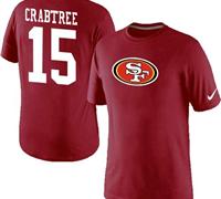 NEW San Francisco 49ers #15 Michael Crabtree Name & Number NFL T-Shirt Red