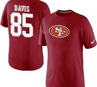 NEW San Francisco 49ers #85 Vernon Davis Name & Number NFL T-Shirt Red