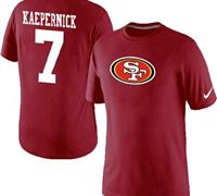 NEW San Francisco 49ers #7 Kaepernick Name & Number NFL T-Shirt Red