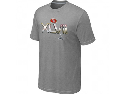 Men San Francisco 49ers Super Bowl XLVII On Our Way L.Grey T-Shirt