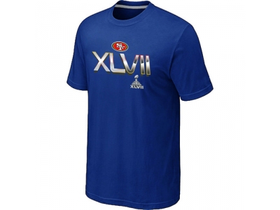 Men San Francisco 49ers Super Bowl XLVII On Our Way Blue T-Shirt