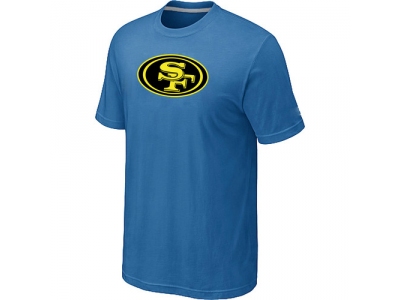 San Francisco 49ers Neon Logo Charcoal light Blue T-shirt