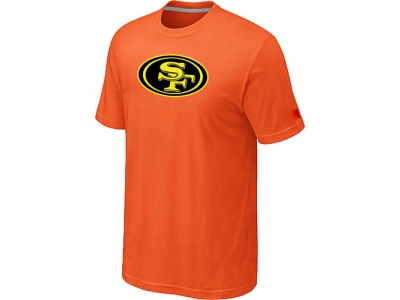 San Francisco 49ers Neon Logo Charcoal Orange T-shirt