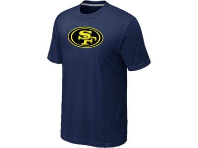 San Francisco 49ers Neon Logo Charcoal D.Blue T-shirt