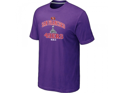 Men San Francisco 49ers Super Bowl XLVII Heart & Soul Purple T-Shirt