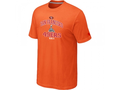 Men San Francisco 49ers Super Bowl XLVII Heart & Soul Orange T-Shirt