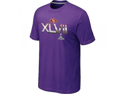 Men San Francisco 49ers Super Bowl XLVII On Our Way Purple T-Shirt