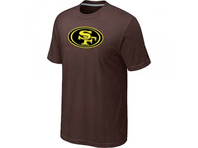 San Francisco 49ers Neon Logo Charcoal Brown T-shirt