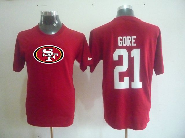 NEW NFL San Francisco 49ers 21 Frank Gore Name & Number T-Shirt