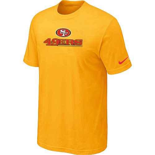 NEW NFL San Francisco 49ers Authentic Logo T-Shirt Yellow