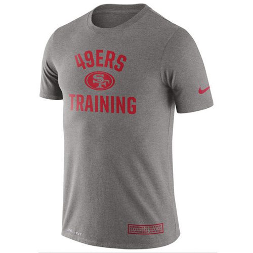 Men's San Francisco 49ers Nike Heathered Gray Training