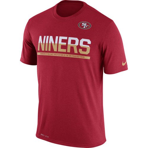 Men's San Francisco 49ers Nike Practice Legend Performance T-Shirt Red