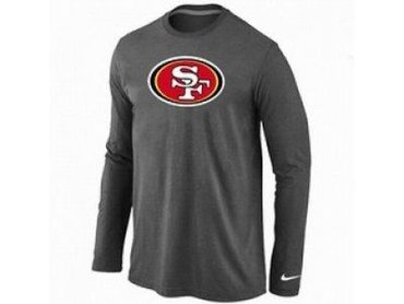 NEW San Francisco 49ers Logo Long Sleeve T-Shirt D.Grey