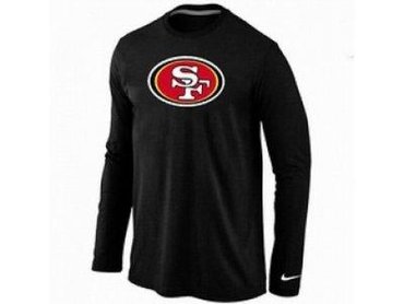 NEW San Francisco 49ers Logo Long Sleeve T-Shirt black