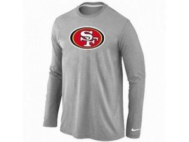 NEW San Francisco 49ers Logo Long Sleeve T-Shirt Grey