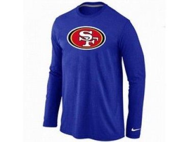 NEW San Francisco 49ers Logo Long Sleeve T-Shirt Blue