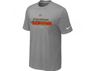 Men NEW San Francisco 49ers 2012 NFC Conference Champions Trophy Collection Long L.Grey T-Shirt