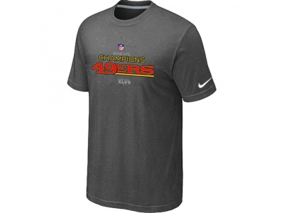 Men NEW San Francisco 49ers 2012 NFC Conference Champions Trophy Collection Long D.Grey T-Shirt