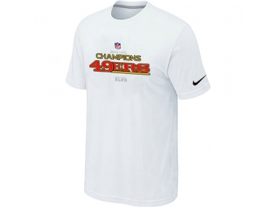 Men NEW San Francisco 49ers 2012 NFC Conference Champions Trophy Collection Long White T-Shirt