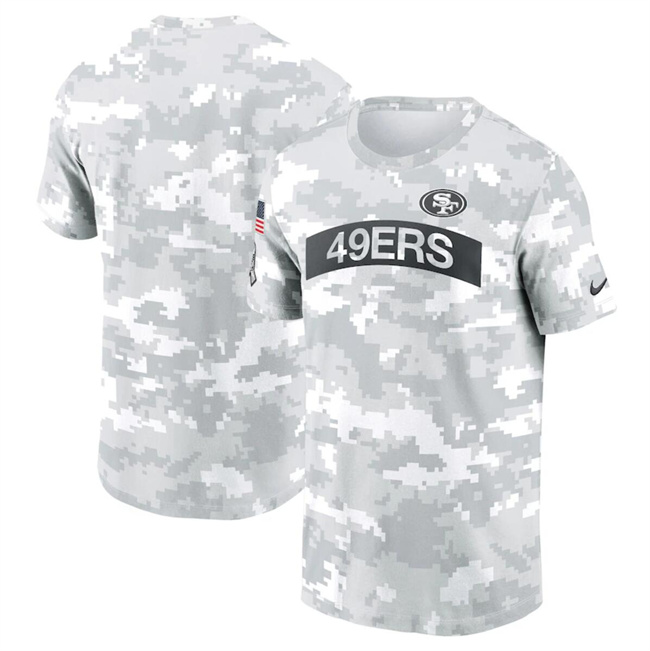 Men's San Francisco 49ers 2024 Arctic Camo Salute To Service Performance T-Shirt