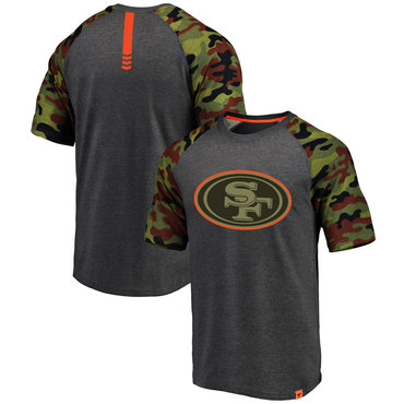 San Francisco 49ers Heathered Gray Camo NFL Pro Line By Fanatics Branded T-Shirt