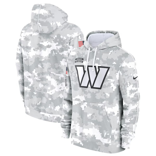 Men's Washington Commanders 2024 Arctic Camo Salute To Service Club Fleece Pullover Hoodie