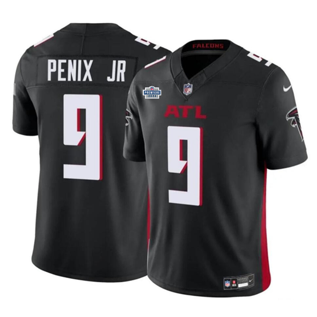 Men's Atlanta Falcons #9 Michael Penix Jr Black 2024 With Draft Patch F.U.S.E Vapor Untouchable Limited Stitched Football Jersey