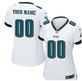 Women's Nike Philadelphia Eagles Customized White Jersey