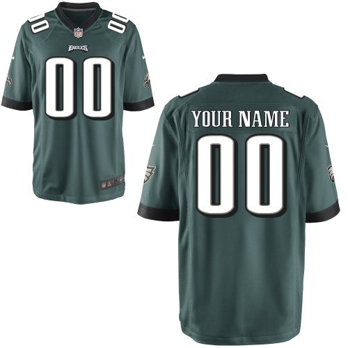 men's philadelphia eagles customized game team color jerseys