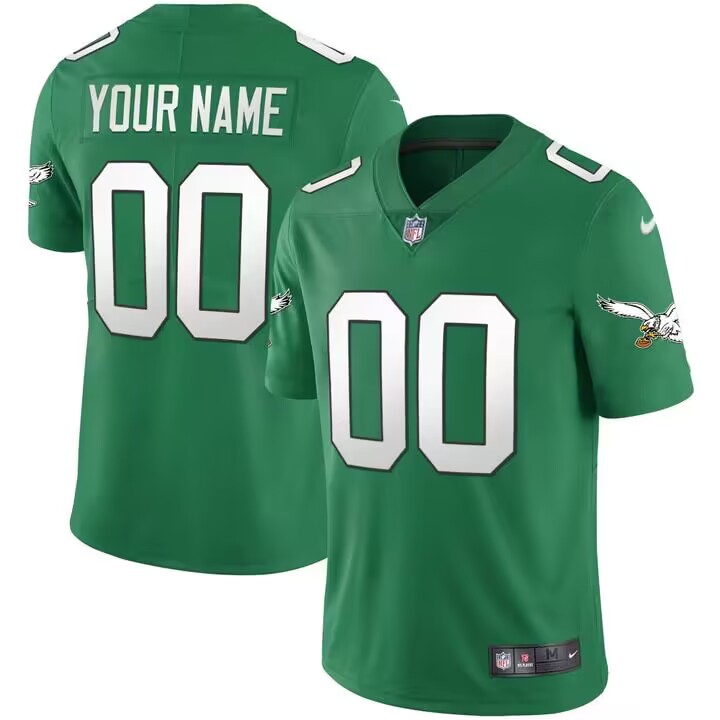 Customized Men's Philadelphia Eagles Vapor Untouchable Limited Green Jersey