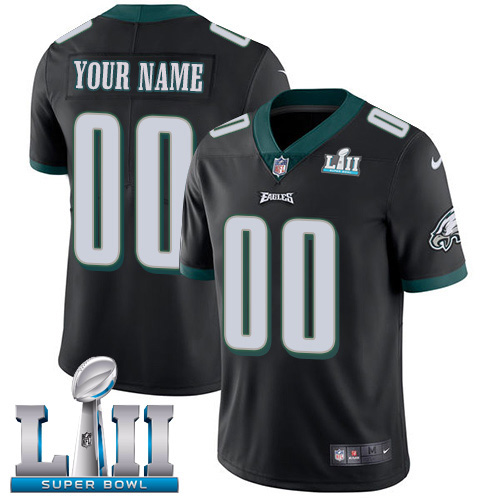 Nike NFL Philadelphia Eagles Vapor Untouchable Customized Super Bowl LII Limited Black Alternate Men's Jersey