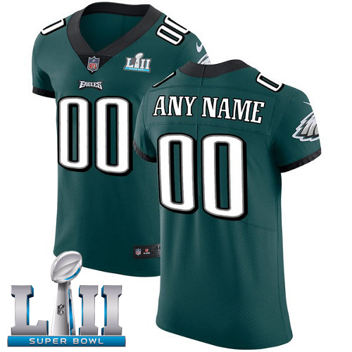 Nike NFL Philadelphia Eagles Vapor Untouchable Customized Super Bowl LII Elite Midnight Green Home Men's Jersey