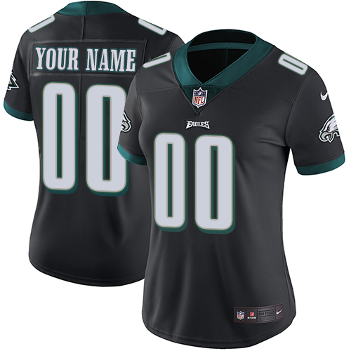 Nike NFL Philadelphia Eagles Vapor Untouchable Customized Limited Black Alternate Women's Jersey