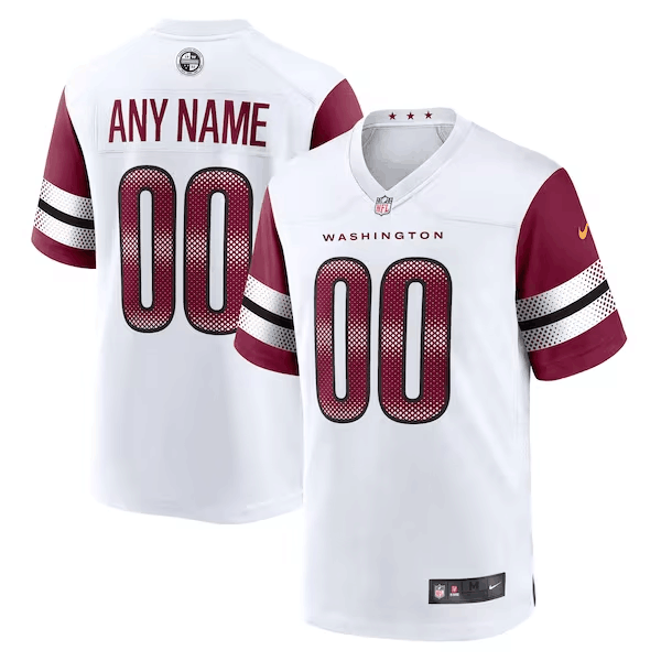 Custom Men's Washington Commanders 2022 White Stitched Game Jersey