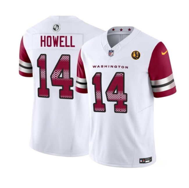 Men's Washington Commanders #14 Sam Howell 2023 F.U.S.E. With John Madden Patch Vapor Limited Stitched Football Jersey