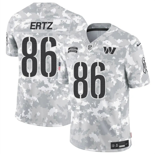 Men's Washington Commanders #86 Zach Ertz 2024 F.U.S.E Arctic Camo Salute To Service Limited Stitched Football Jersey