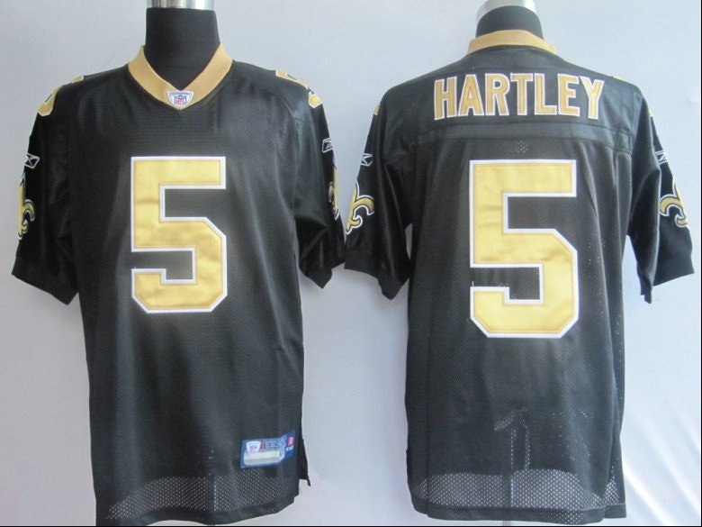 nfl jerseys new orleans saints 5# hartley black jerseys