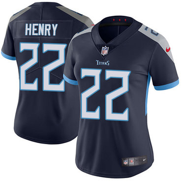 Nike Titans #22 Derrick Henry Navy Blue Alternate Women's Stitched NFL Vapor Untouchable Limited Jersey