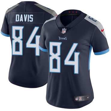 Nike Titans #84 Corey Davis Navy Blue Alternate Women's Stitched NFL Vapor Untouchable Limited Jersey