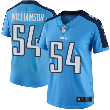 Nike Titans #54 Avery Williamson Light Blue Team Color Women's Stitched NFL Vapor Untouchable Limited Jersey