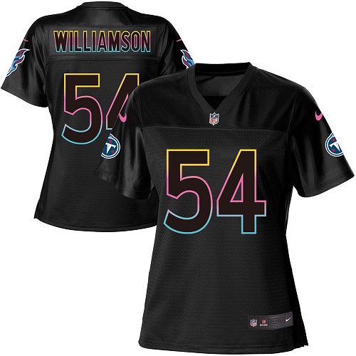 Nike Titans #54 Avery Williamson Black Women's NFL Fashion Game Jersey