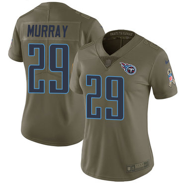 Nike Titans #29 DeMarco Murray Olive Women's Stitched NFL Limited 2017 Salute to Service Jersey