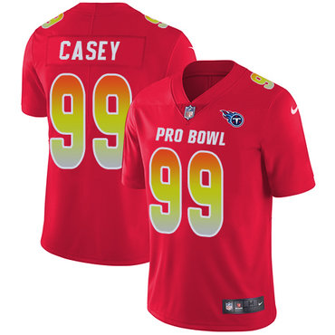 Nike Titans #99 Jurrell Casey Red Women's Stitched NFL Limited AFC 2018 Pro Bowl Jersey