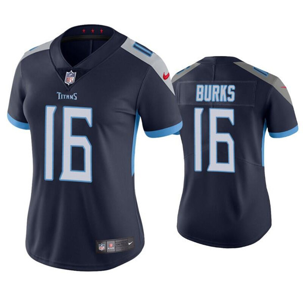 Women's Tennessee Titans #16 Treylon Burks Navy Vapor Untouchable Limited Stitched Football Jersey(Run Small)