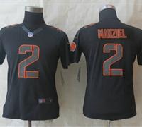 Women NEW Cleveland Browns #2 Johnny Manziel Impact Limited Black Jerseys